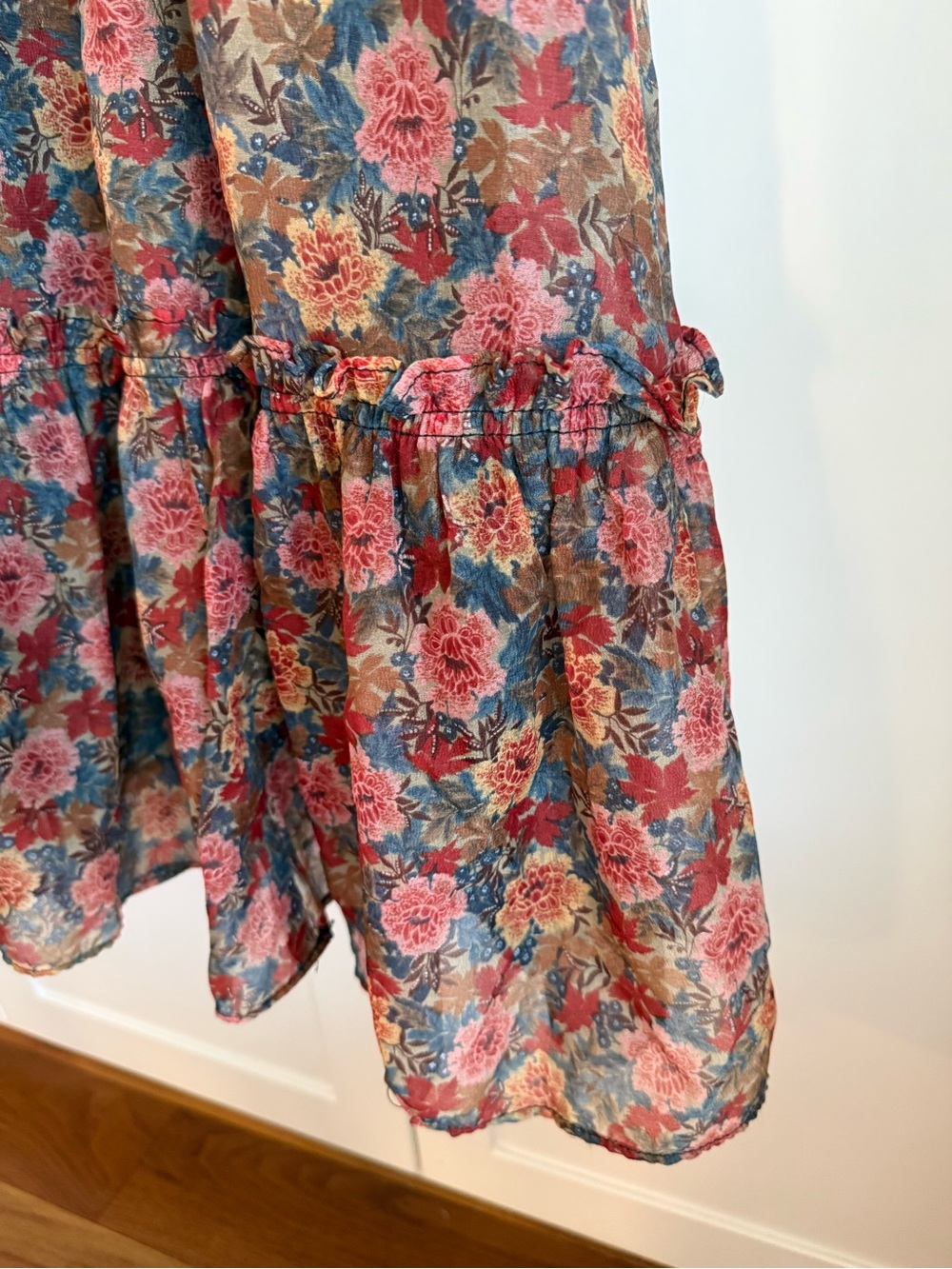 Vintage 70s Boho Floral Prairie Midi Dress | M - Picture 5 of 16